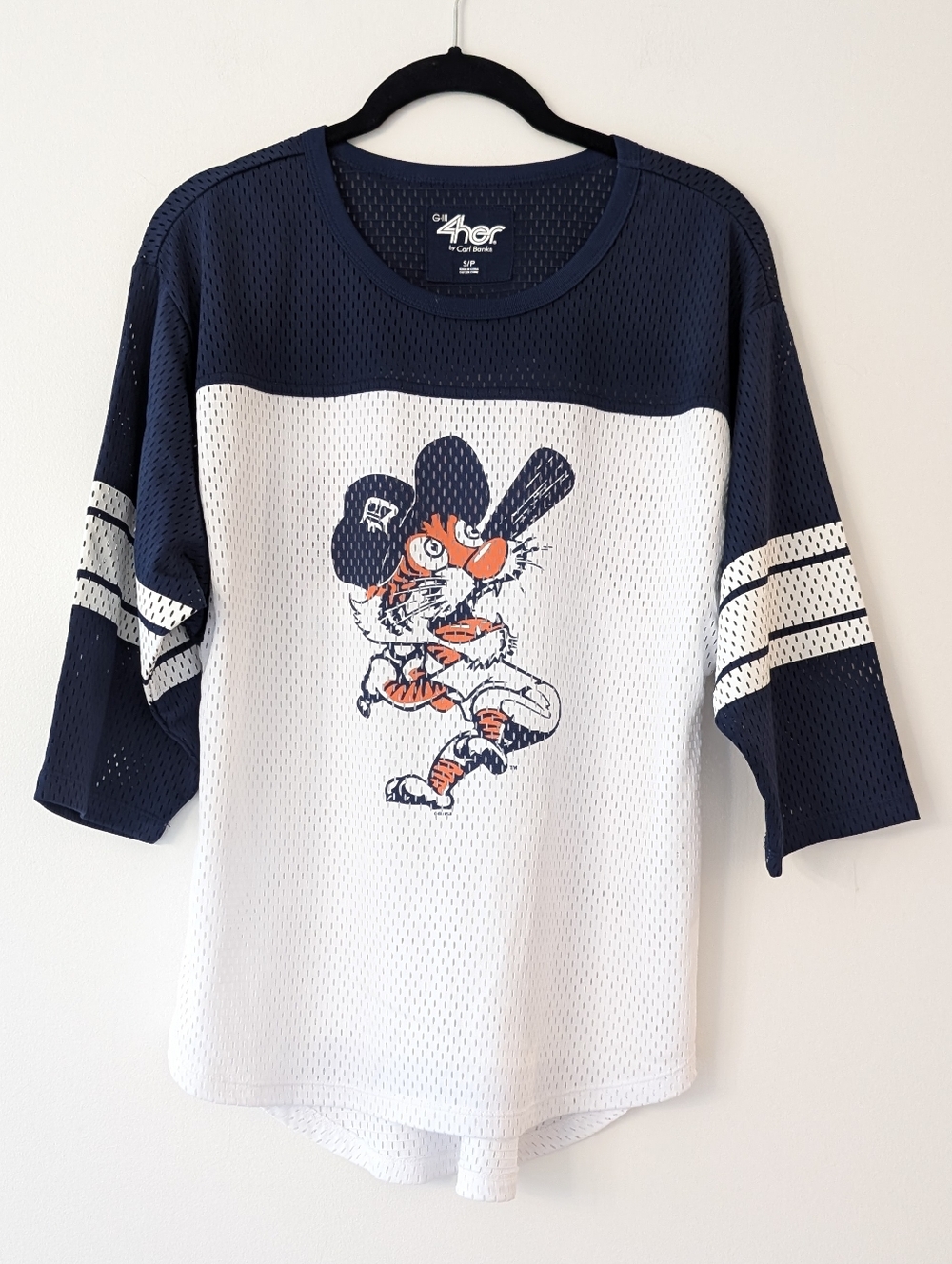 G-III For Her by Carl Banks Detroit Tigers Jersey tee shirt size Small